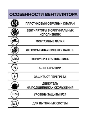 Вентилятор накладной WAVE D120 обр.клапан Gray ERA